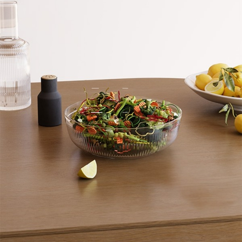 Салатник "Кристалл" 2,3 л (225мм) РИФЛЕННЫЕ